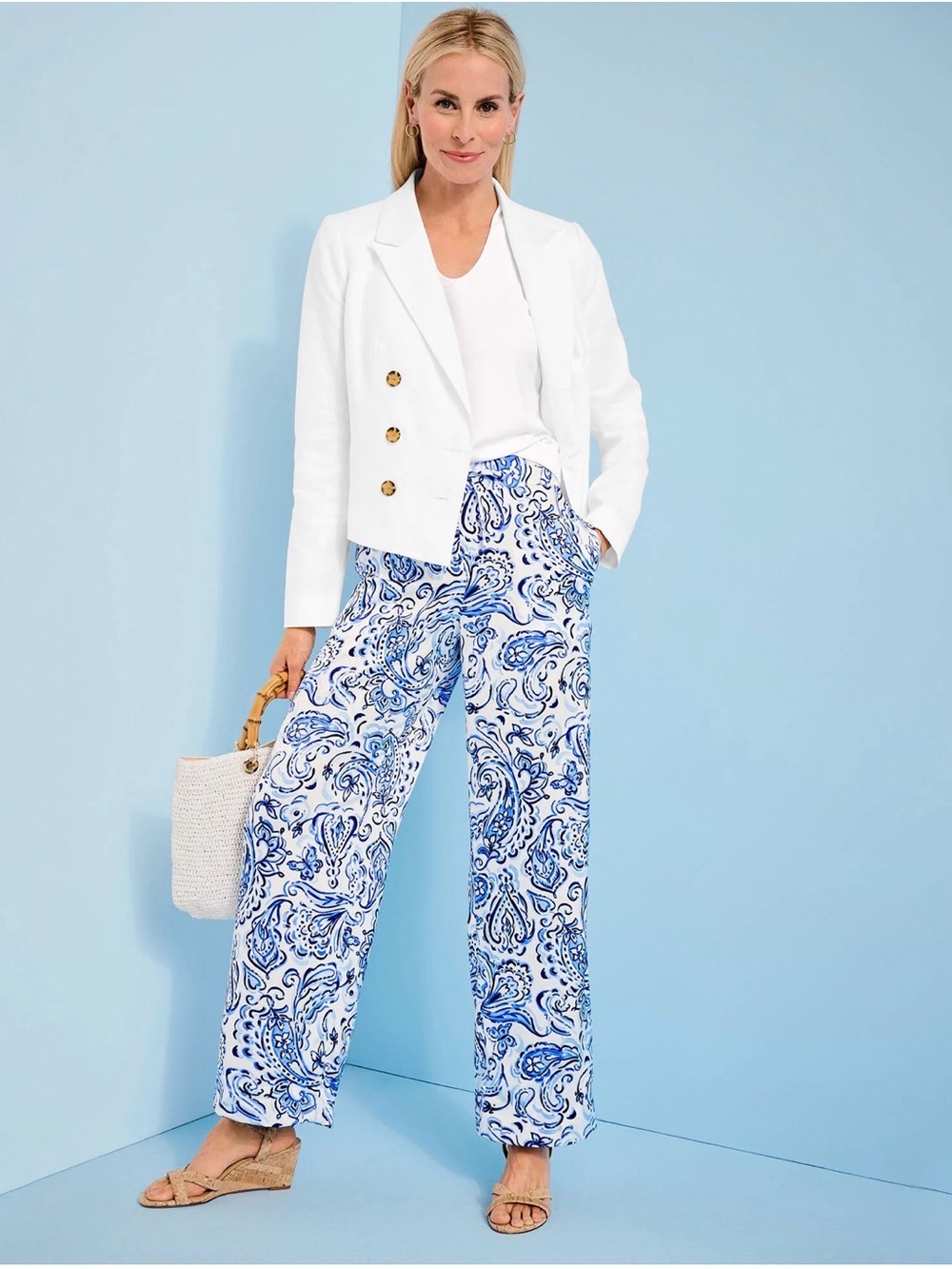 SATIN WIDE LEG PANTS - PAINTED
PAISLEY SZ L Petite